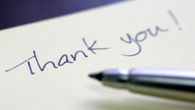 The Importance of a Thank You Note