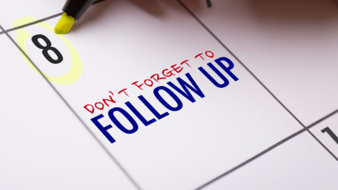 The Importance of Follow Up