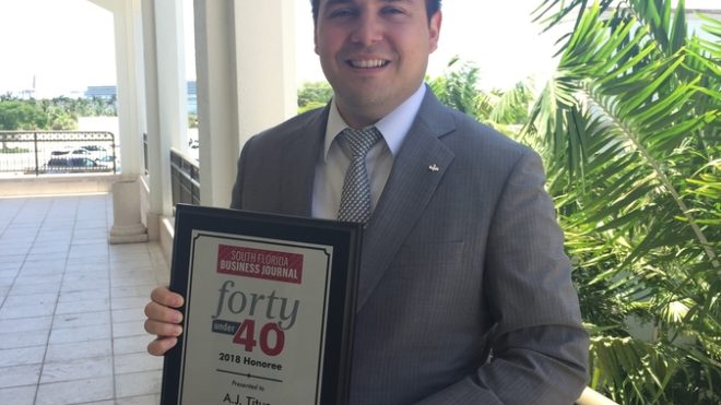 A.J. Titus Recognized by South Florida Business Journal